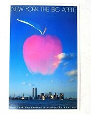 Vintage 80s New York Big Apple World Trade Center Twin Towers Photo Postcard  picture