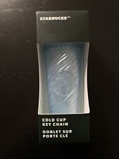 Starbucks Light Blue Keychain Cold Cup New In Package.Swirl Design 2024 Bling picture