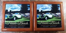 2x 2018 Pebble Beach Concours d'Elegance Wood Trinket Jewelry Boxes picture