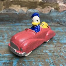 Donald Duck & Pluto Vintage Heavy Cast Iron Novelty Car picture