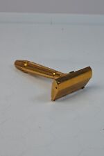 Vintage GEM MicroMatic Flying Wing Bullet Tip Single Edge Razor Gold Tone USA picture