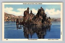 Crater Lake National Park OR-Oregon, Phantom Ship Rock Form, Vintage Postcard picture