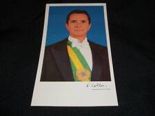 Fernando Collor de Mello Signed 4x7 State Photo  RARE C picture