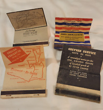 4 Vintage Transportation Matchbook Covers Mostly Texas Cities picture
