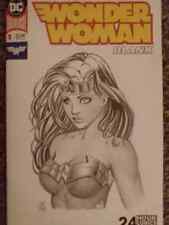 WONDER WOMAN ORIGINAL SKETCH COVER ART COMMISSION COMIC STYLE DRAWING CAMPBELL picture