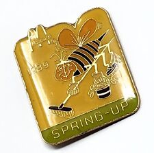 Vintage 1989 McDonald’s SPRING UP Bee Cleaning Employee Tie Tack Lapel Pin picture
