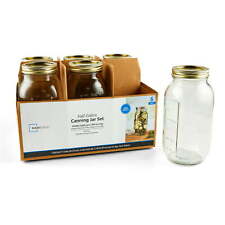 64 oz Airtight Glass Wide Mouth Canning Jars (6 Count) USA picture