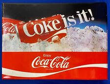 Vintage 1982 Markatron Coca Cola “Coke Is It” Advertising Metal/Cardboard Sign  picture