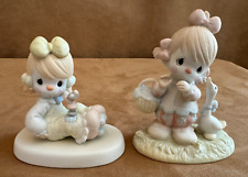 Clown Precious Moments 2 figurines Waddle I do without you 520632 12459 vintage picture