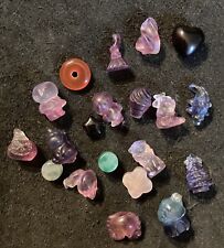 Small Lot Of 17 Micro Mini Crystal Carvings picture