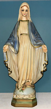 VINTAGE NUNS CONVENT CATHOLIC BLESSED VIRGIN MARY STATUE 13.5