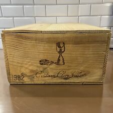 1982 Chateau Clerc Milon 12 Bottle Wooden Wine Case Crate picture