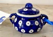 Andar Unikat Polish Ceramic Sugar Bowl Ornament, Hand-Painted, NWT picture