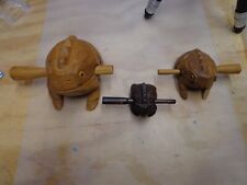 Large and Medium and small WOODEN FROGS HANDMADE WOOD TOY PERCUSSION  FROG  picture