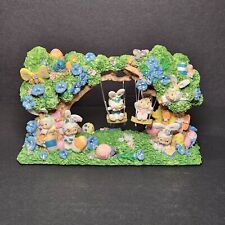 Vintage 1997 Cottontale Collection - Easter Bunny Babies Swinging Figurine picture