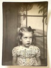 Vintage Photo Booth Found arcade photograph 1940s  Little Girl picture