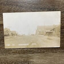RPPC First Street Cunningham Kansas Real Photo Postcard picture