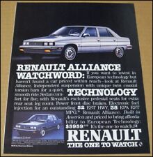1984 Renault Alliance Print Ad 1983 Car Auto Automobile Advertisement Vintage picture