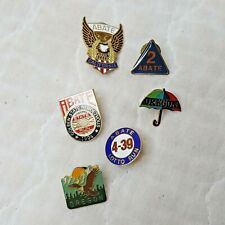 Lot of 6 Lapel Pins 4 ABATE Biker Pins and 2 Oregon State Pins  picture