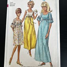 Vintage 1960s Simplicity 6560 Cottagecore Party Dress Sewing Pattern 10 teen CUT picture