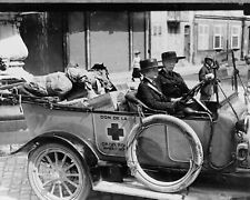 Women in Red Cross automobile 1917 Vintage Old Photo 8.5 x 11 Reprints picture