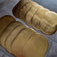 Set of 10 Vintage Gold Dazzle Vinyl Oval Placemats Styled by Lisa  18” x 12” picture