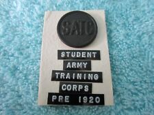 Org. WW1 US Army SATC Screw Back Collar Disk Pin Student Army Training Corps picture