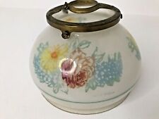 Antique Victorian Glass Gas/Oil Lamp Shade Floral  picture