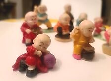 Chinese Kung Fu Boys Resin Figurines (11) Shaolin Monk Vintage  picture