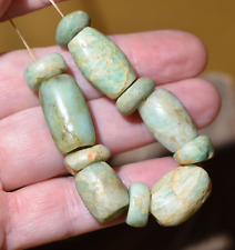 Ancient Amazonite Stone Bead Collection Excavated From Mauritania African Trade  picture