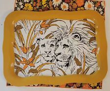 Vintage Enamel Lion Tray  picture