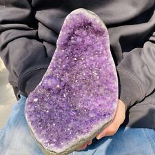 5.28LB top Natural Amethyst geode quartz cluster crystal specimen healing picture