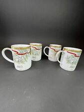 Charter Club Grand Buffet Classic Holly Berry Mugs New- Set of 4 picture