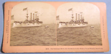 The Dewey Naval Parade, USS Brooklyn (ACR-3), Spanish American War, broadside picture
