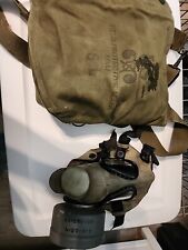 Korea Era US Army USMC M9A1 Gas Mask w/Carry Bag  Filter Vintage picture