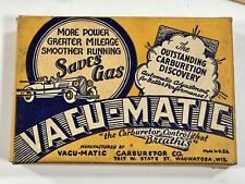 Vintage Vacu-Matic Carburetor Auto Car Kit -+ advertisement w. Box 1941 Nice picture