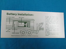 1975-1976 Hess Truck Battery Instruction Card-Part picture