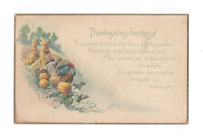 1924 THANKSGIVING GREETINGS VINTAGE POSTCARD WITH RED CROSS CANCELLATION picture