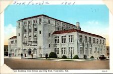 Texarkana, AR - Municipal Building, Fire Station & City Hall - Vintage Postcard picture