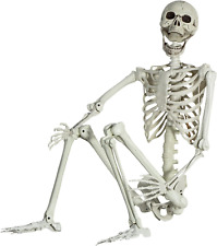 5.4Ft/165Cm Posable Halloween Skeleton, Full Body Life Size Skeleton with Movabl picture