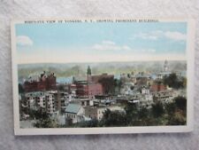 Antique Bird's Eye View, Yonkers, New York Postcard Showing Prominent Buildings picture