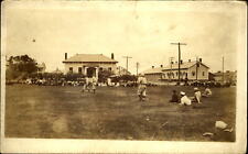 RPPC~sailors on military base watching baseball team MLB? ~ AZO 1910-1930 picture