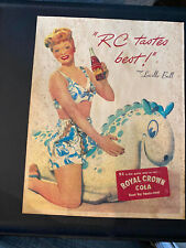 Lucille Ball Window Card for RC Cola. MORE CARDBOARD- 1946 picture