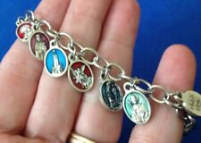 Custom Religious Catholic Saint Medal Charm Bracelet MINI Medals 7