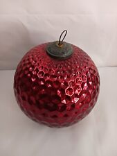 Vintage Kugel Style Red Textured Glass Christmas Ornament Very Large picture