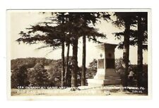 Early 1900's RPPC General Braddocks Grave & Monument Uniontown Pa. Unposted picture