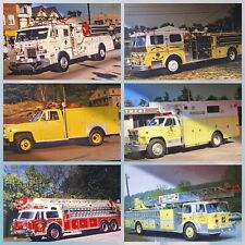 Lot Of 6 1990's Fire Truck Photo Slide Rescue Ambulance Firefighter Laders picture