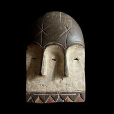 African Mask 3 Faces Lega Mask Congo Bwami Mask Society Home Décor-G1608 picture