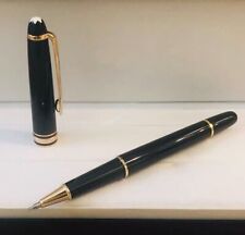 Luxury 164 Resin Series Bright Black - Gold Clip 0.7mm Rollerball Pen No Box picture