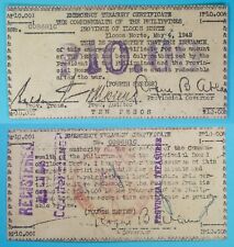1942 Philippines ~ Ilocos Norte 10 Pesos ~ WWII Emergency ~ AU+ ~ ILC-168 ~ 681C picture